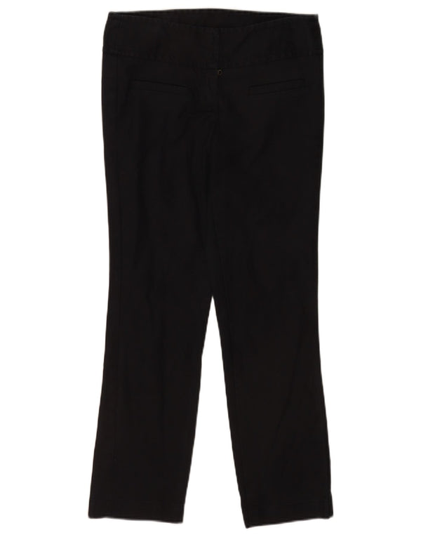 Benetton Pantalon décontracté droit pour femme EU 40 Medium W28 L26 Coton noir