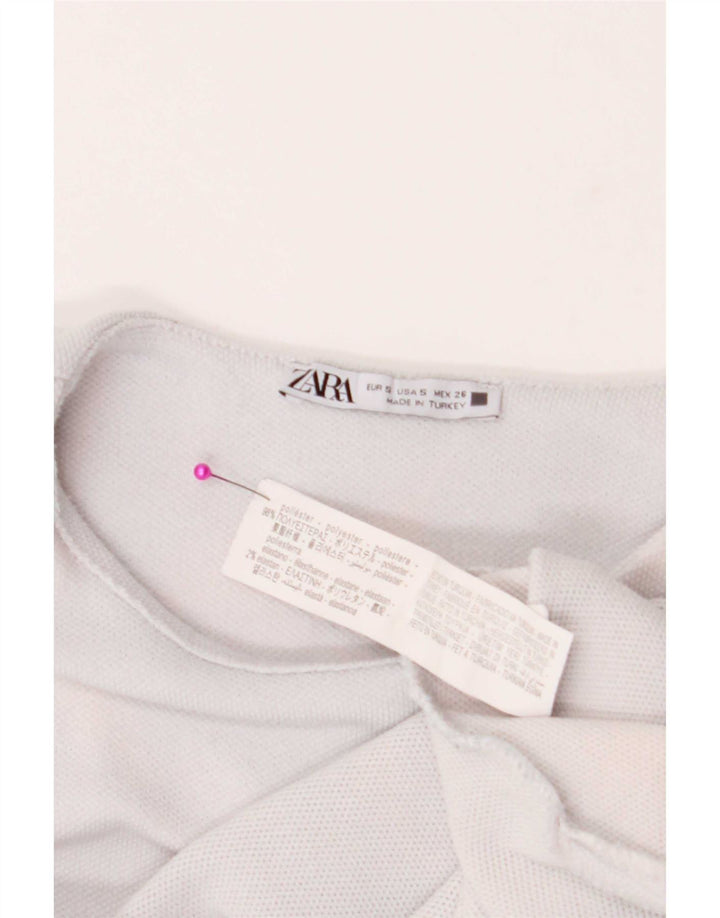 Zara Débardeur Femme UK 10 Small Blanc Polyester