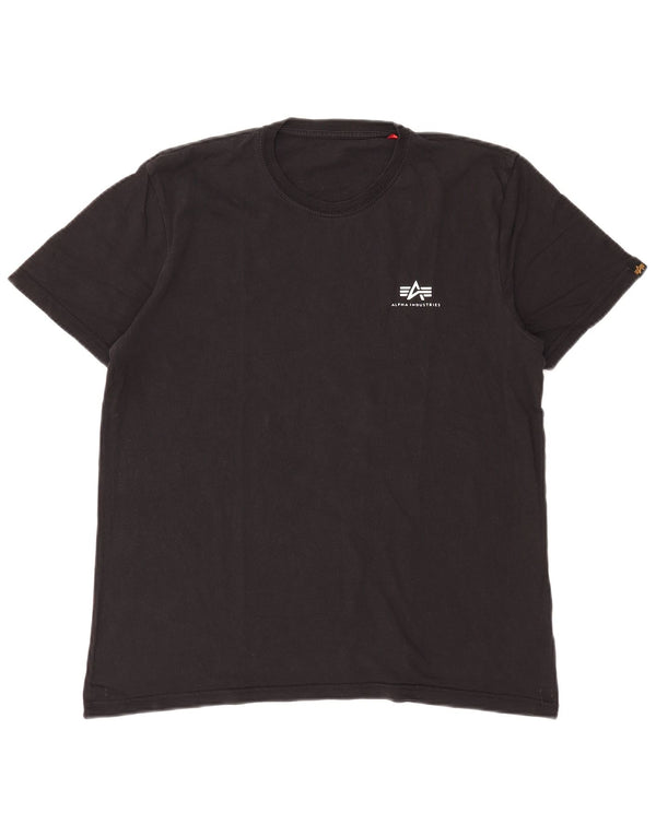 Alpha Industries T-Shirt Homme Noir Moyen Coton
