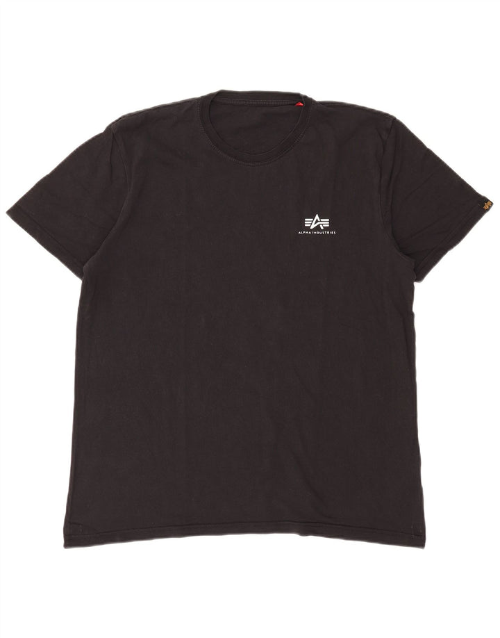 Alpha Industries T-Shirt Homme Noir Moyen Coton