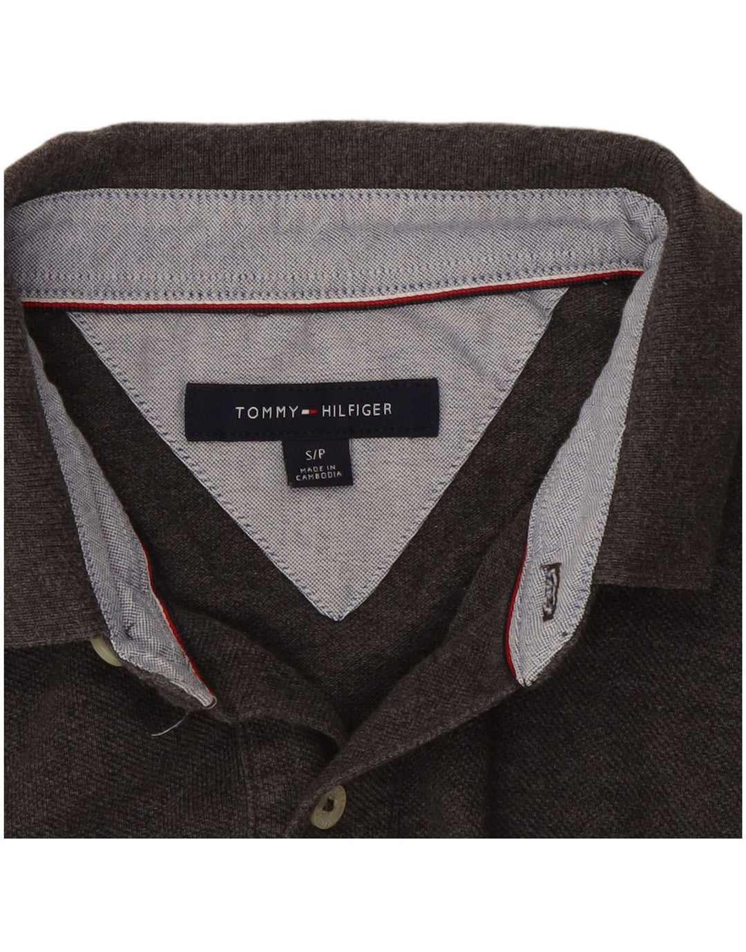Tommy Hilfiger Polo Homme Petit Gris Coton