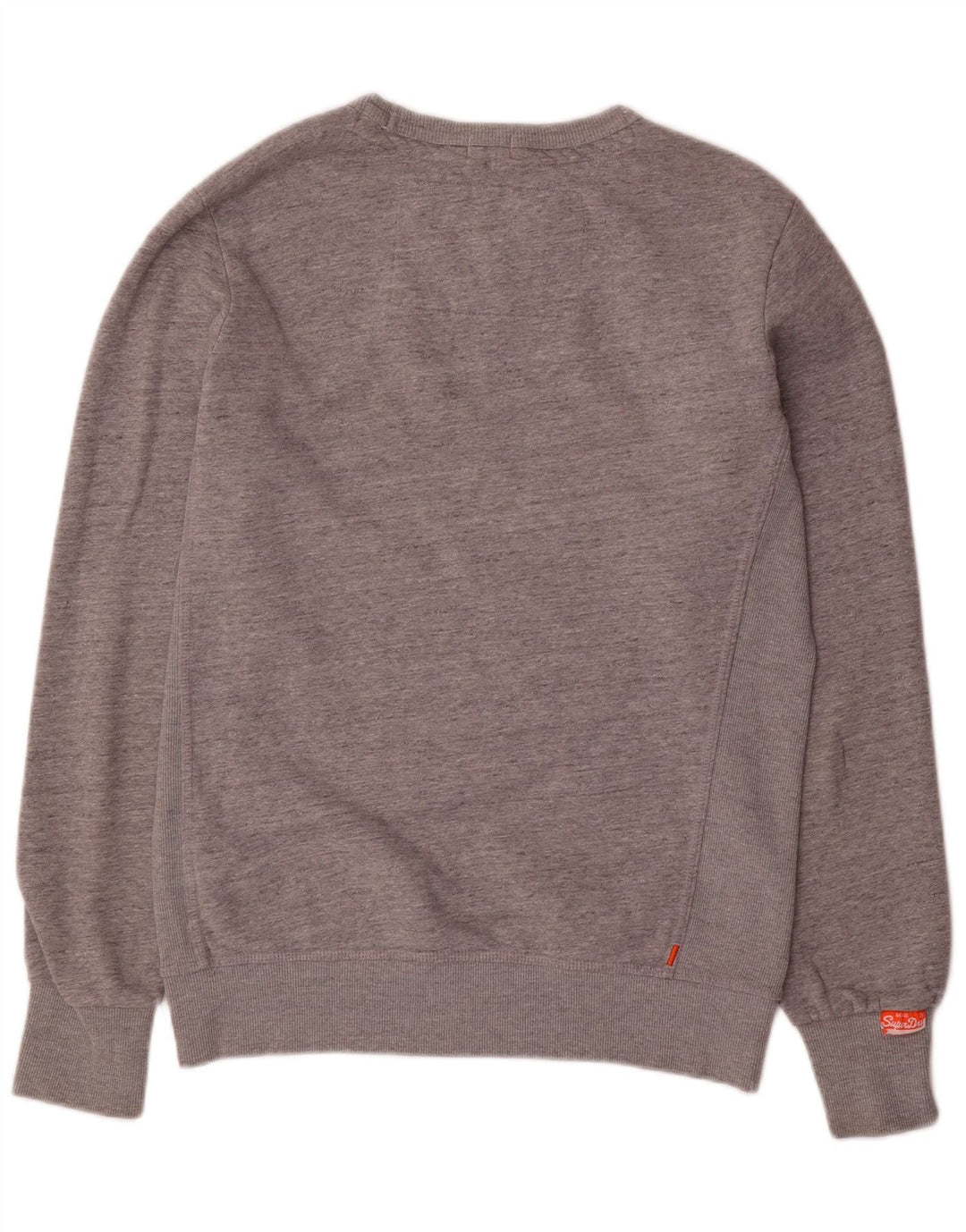 SUPERDRY Sweat-Shirt Homme Large Gris Moucheté Coton