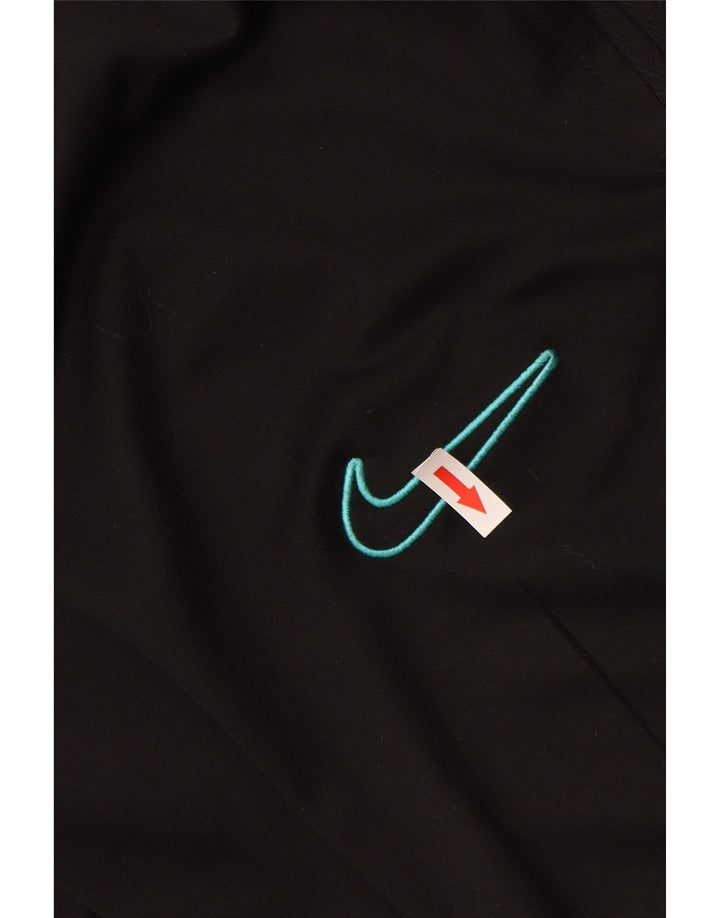 NIKE Pantalon de survêtement Dri Fit pour femme UK 14 Large Noir Polyester