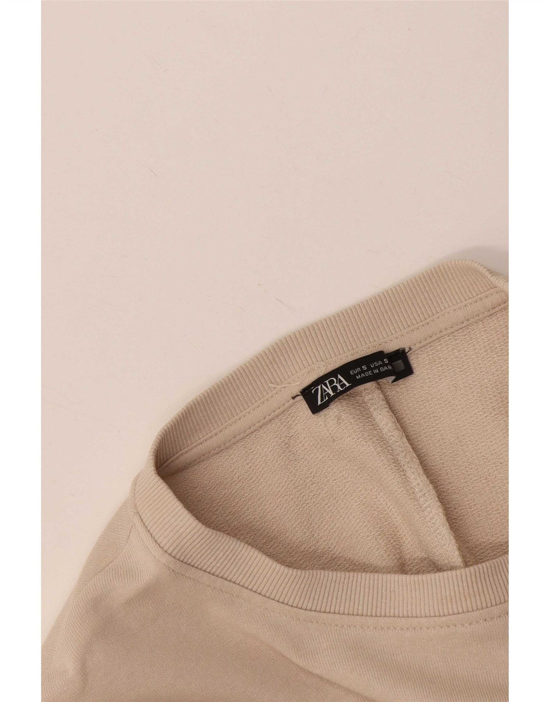 Zara Sweat-shirt à manches 3/4 pour femme UK 10 Small Beige
