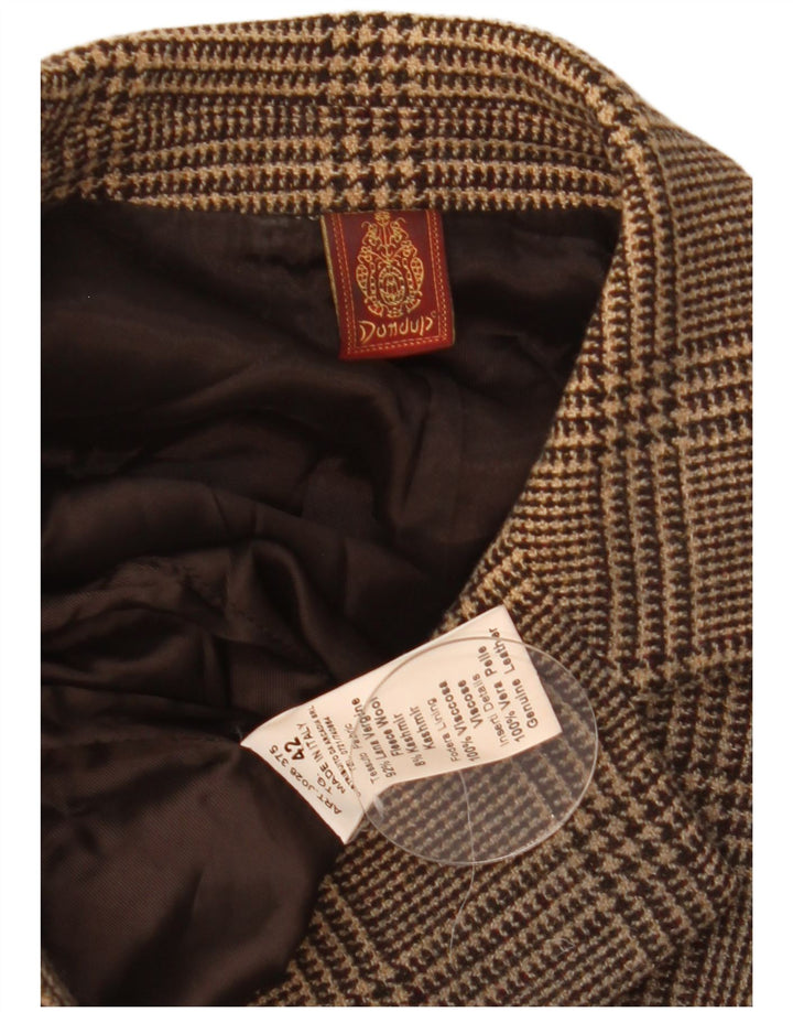 Dondup Veste blazer à 6 boutons pour femme IT 42 en laine pied-de-poule marron moyen