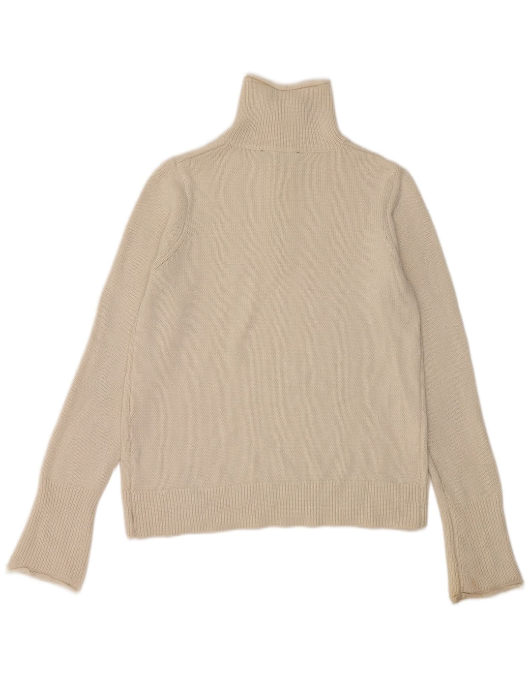 Zara Pull à col zippé pour femme UK 14 Large Blanc