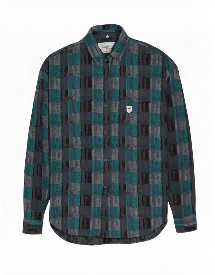 Lee Chemise Cooper Homme Bleu Moyen Carreaux Viscose