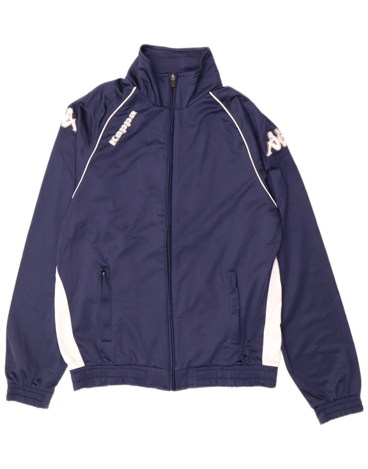 Kappa Veste de Survêtement Homme Bleu Marine Moyen Polyester Colorblock