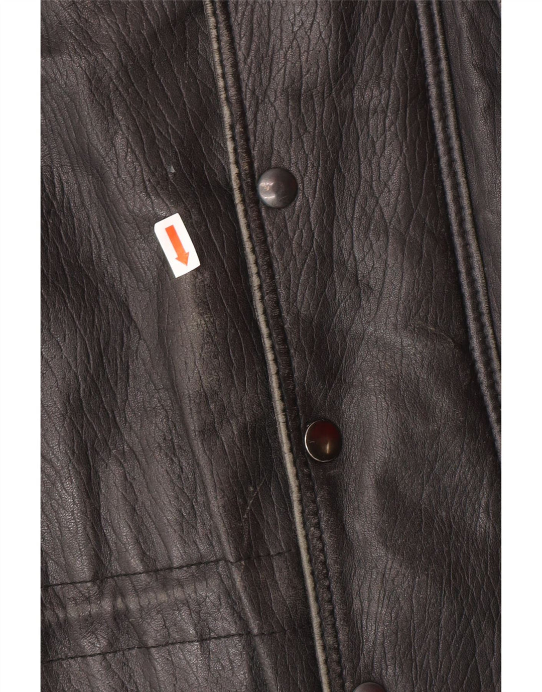 VINTAGE Veste en cuir homme UK 40 Grand cuir noir