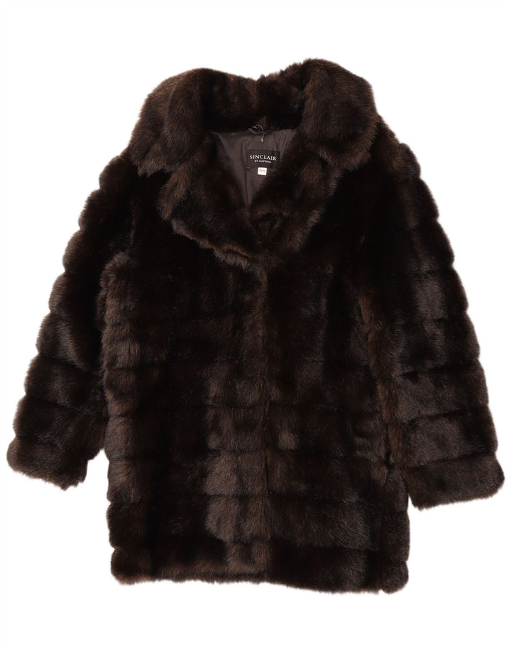 Sinclair Manteau en fausse fourrure pour femme EU 38/40 Modacryl marron moyen