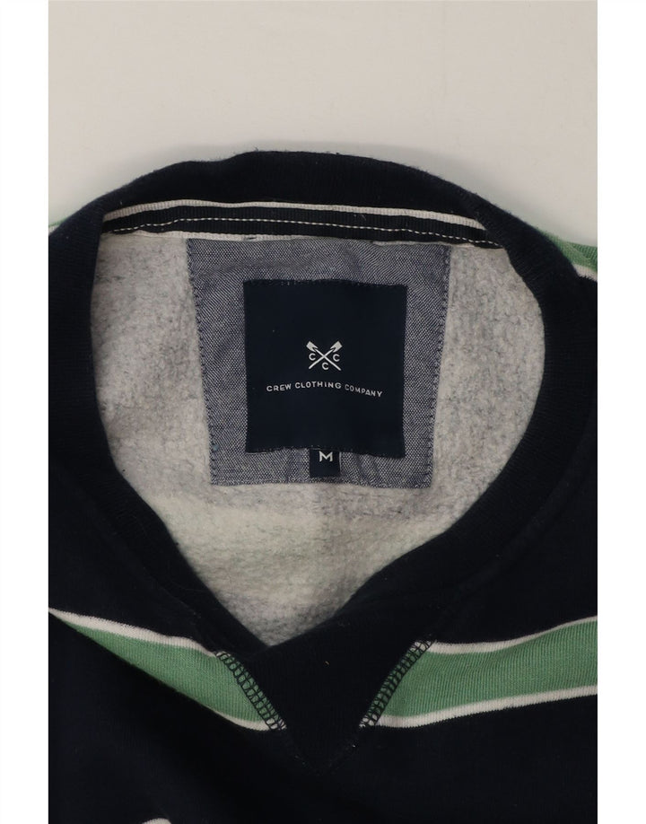 Crew Clothing Sweat-shirt pour homme en coton rayé bleu marine moyen