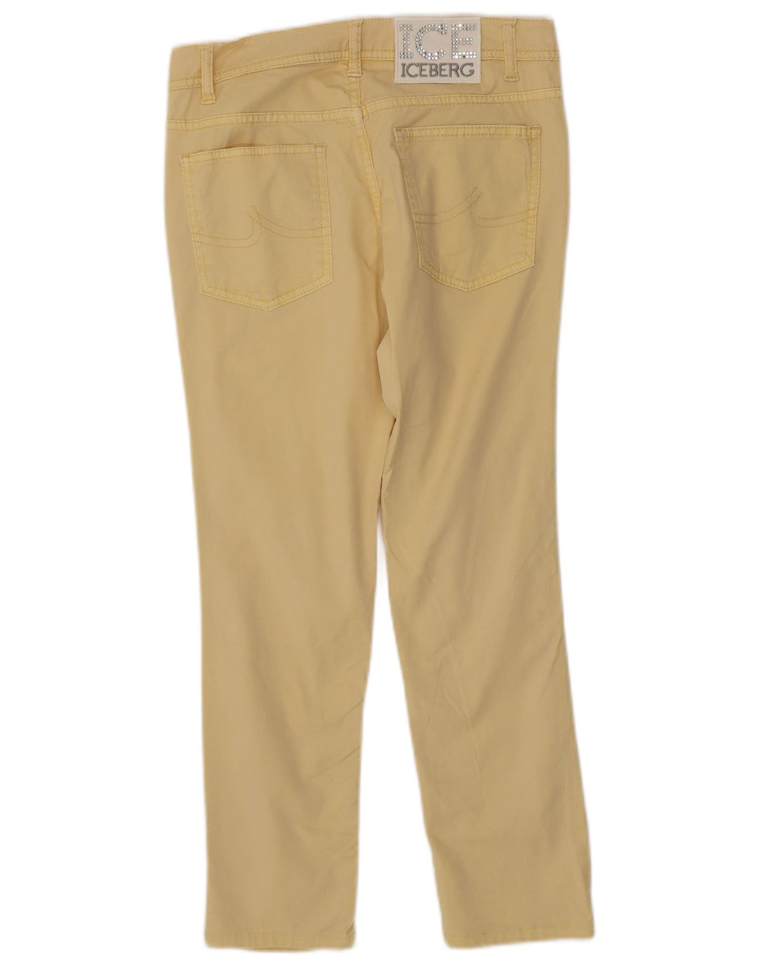 ICEBERG Femme Pantalon Court Slim W27 L25 Jaune