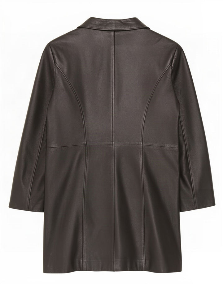 Pascucci Manteau En Cuir Femme IT 44 Moyen Noir