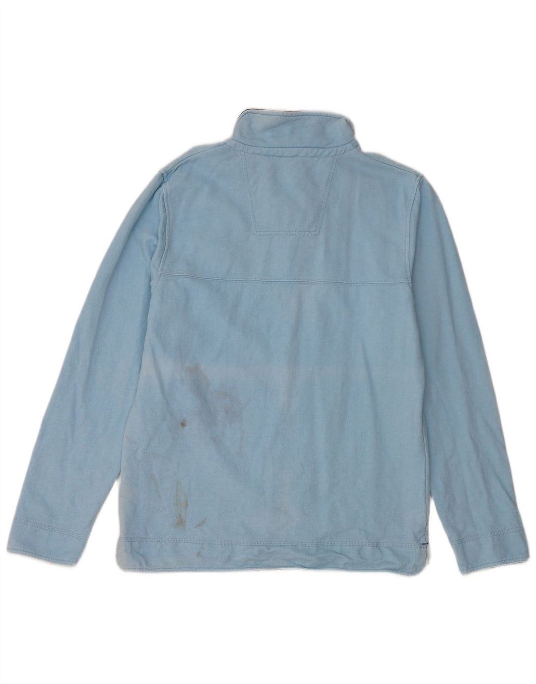 Crew Clothing Sweat-shirt à col zippé pour homme en coton bleu moyen