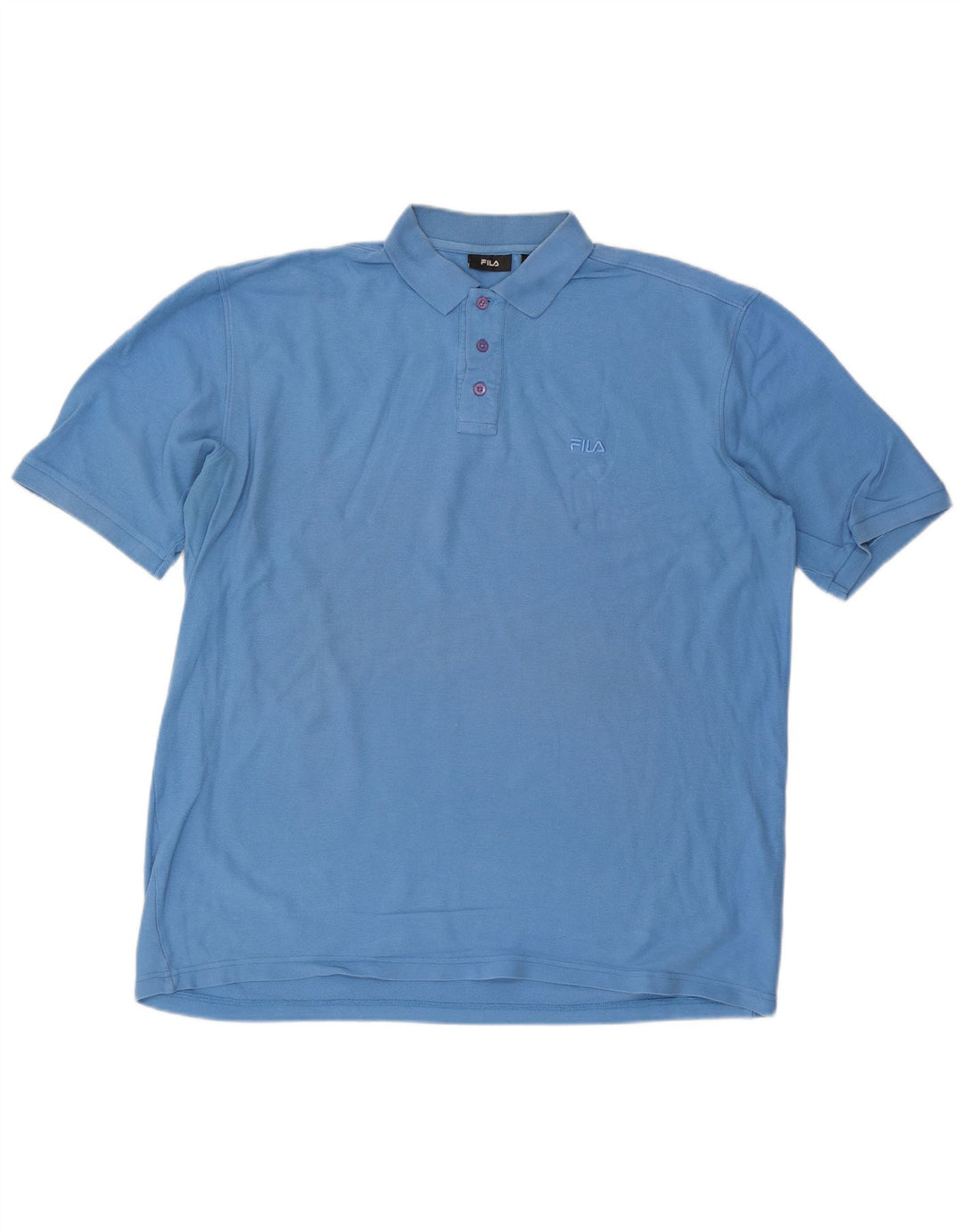 FILA Polo Homme 2XL Bleu Coton