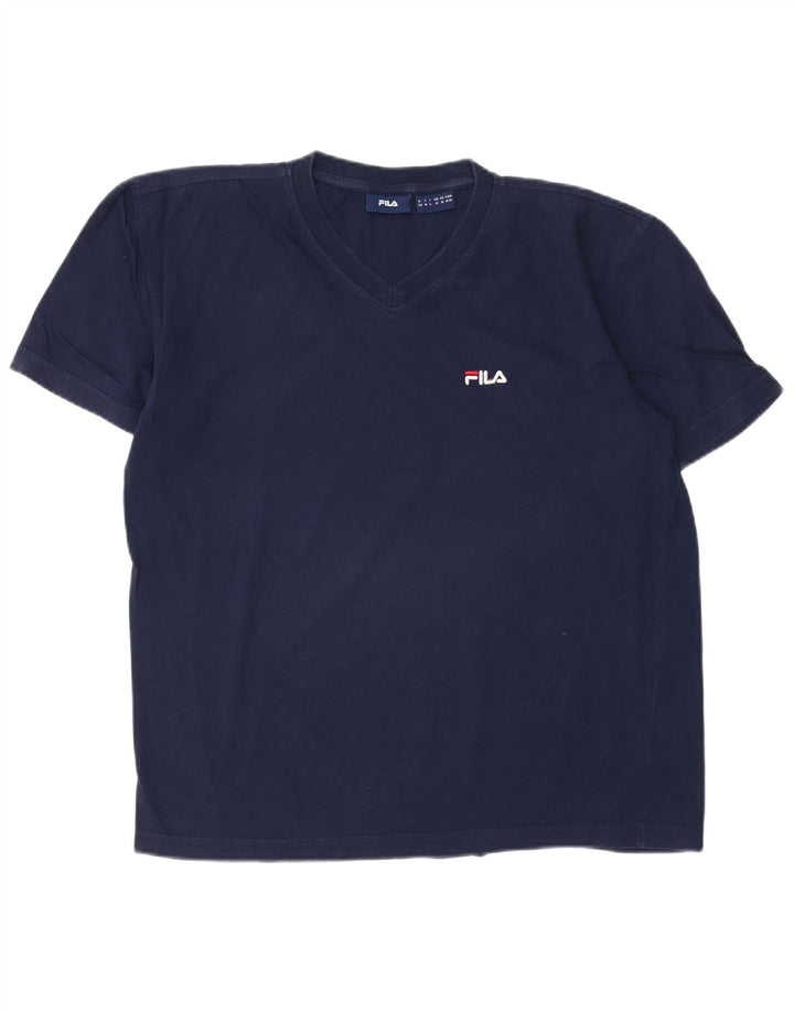 FILA T-Shirt Homme Bleu Marine Moyen Coton