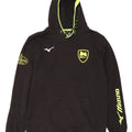 Mizuno Pull à capuche graphique pour homme Grand coton noir