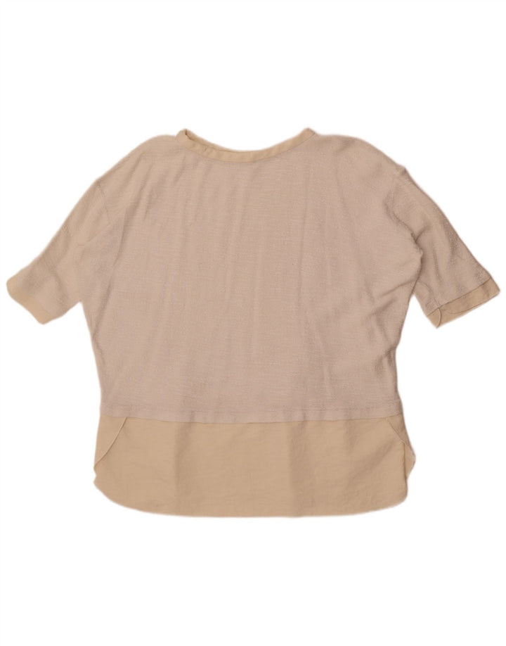 Zara T-shirt surdimensionné pour femme UK 16 Large Blanc