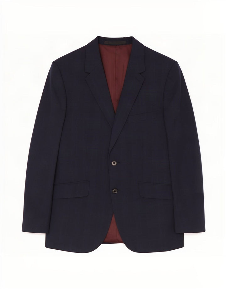 Marks & Spencer Veste blazer à 2 boutons pour homme UK 40 en laine bleu marine moyen