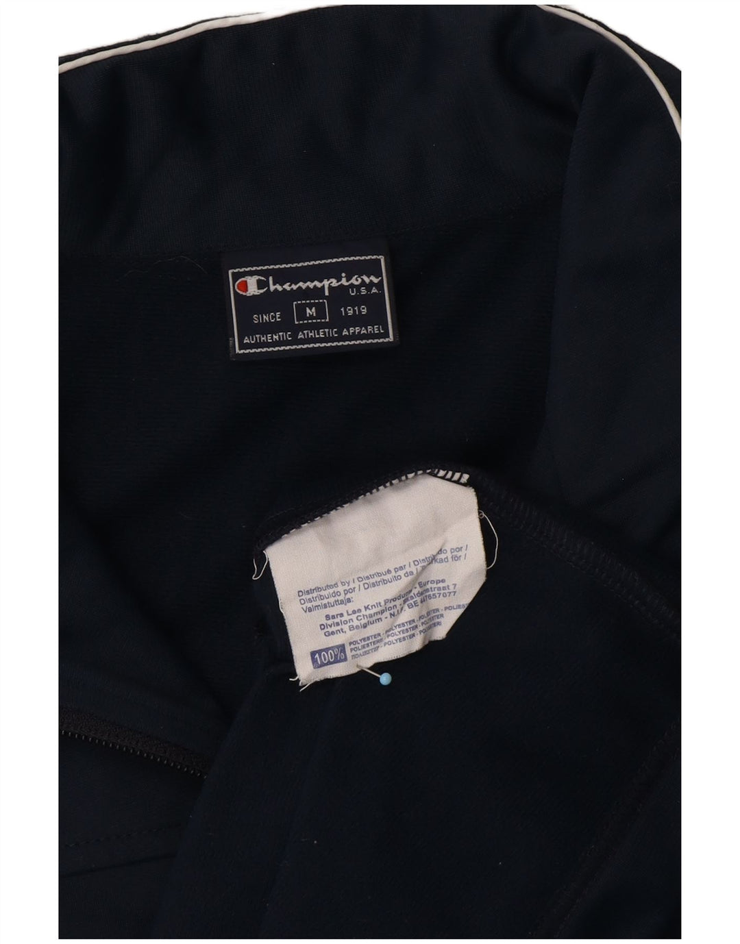 CHAMPION Veste de Survêtement Homme Bleu Marine Moyen Polyester