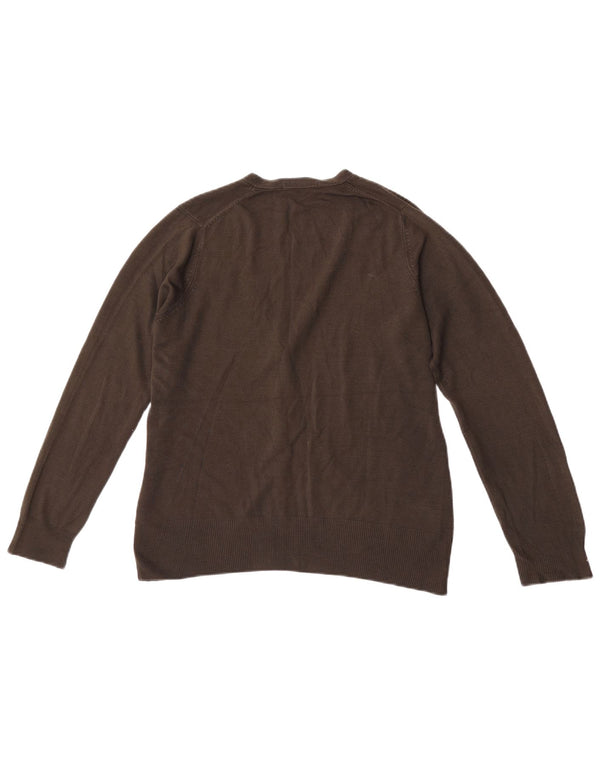 Marks & Spencer Pull Cardigan pour Femme UK 14 Grand Kaki Acrylique