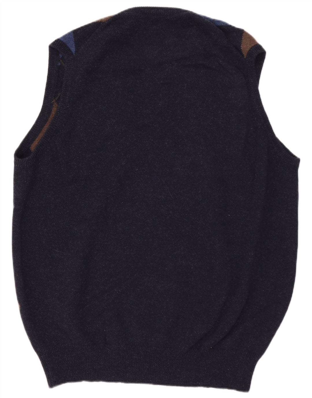 WILLIAM LOCKIE Débardeur Homme IT 52 Large Bleu Marine Laine d'Agneau