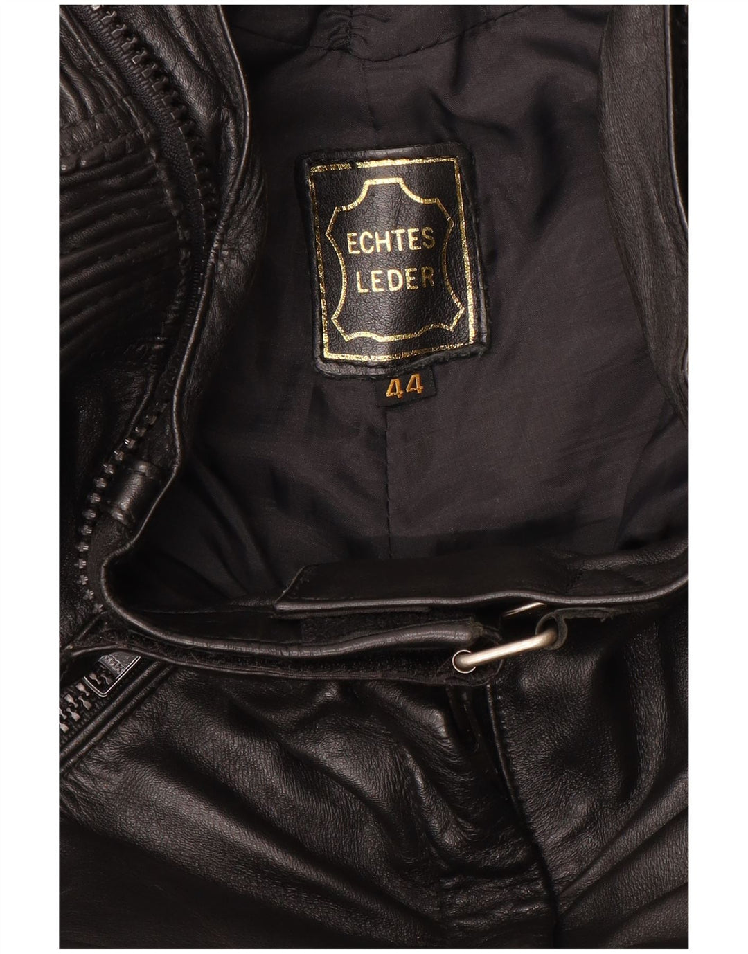 VINTAGE Pantalon Moto Racer Femme IT 44 Medium W30 L27 Cuir Noir