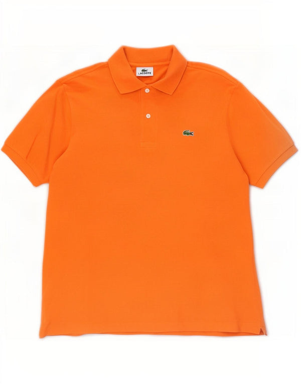 Lacoste Mens Polo Shirt Size 4 Medium Orange Cotton