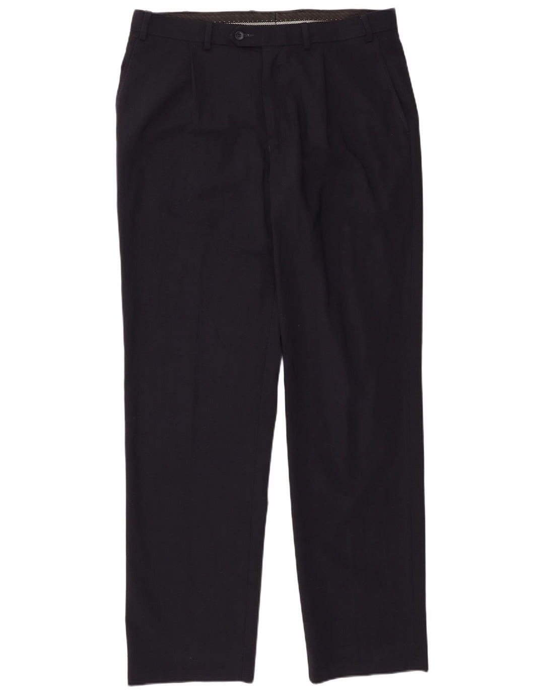 Marks & Spencer Pantalon de costume pour homme W36 L33 Bleu marine Polyester