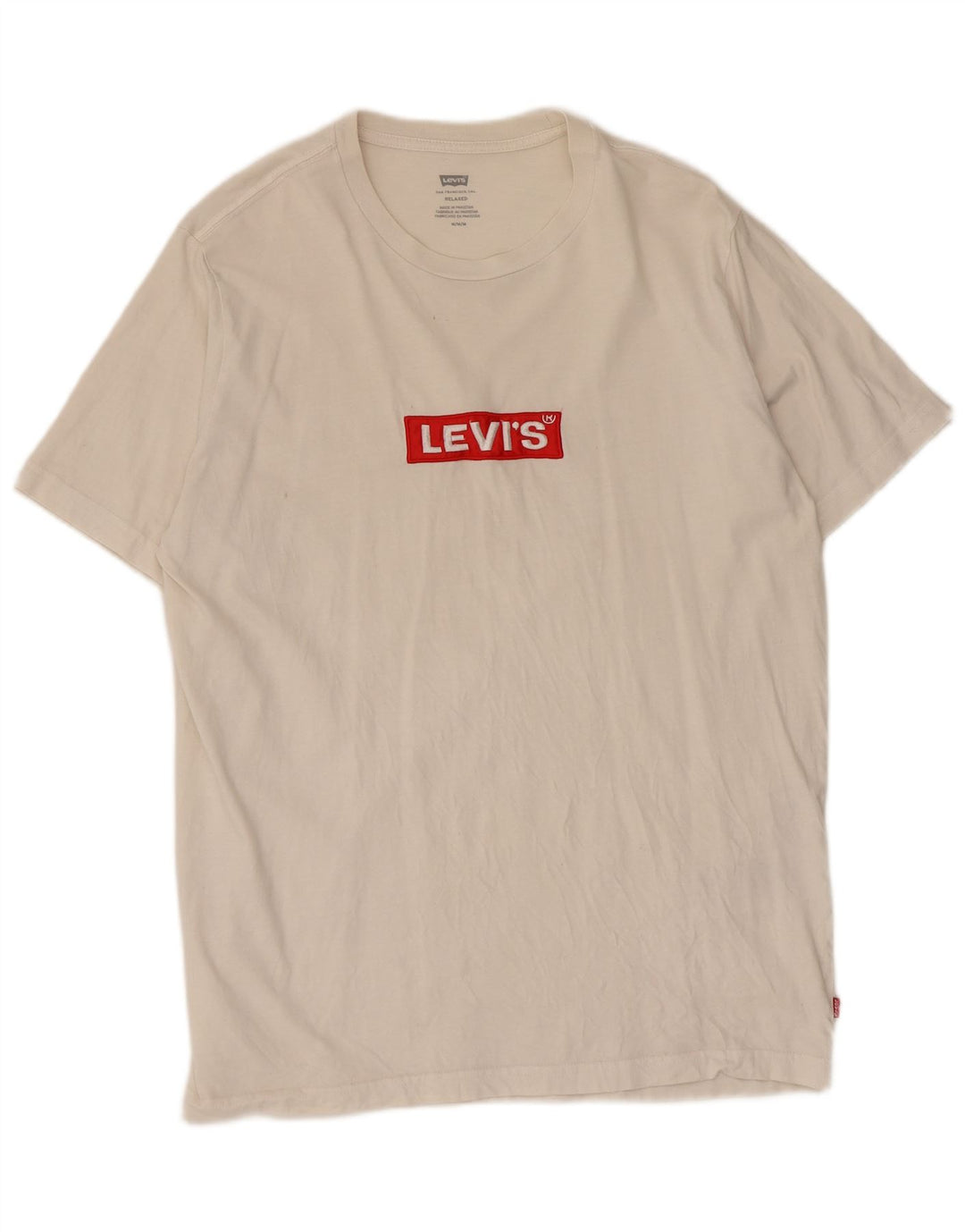 Levi's Tee-Shirt Relaxed Graphic Homme Blanc Moyen Coton