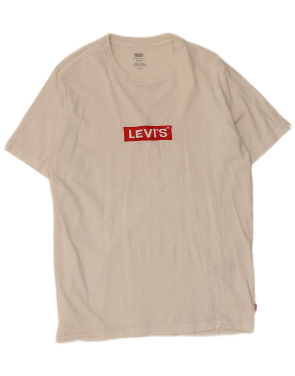 Levi's Tee-Shirt Relaxed Graphic Homme Blanc Moyen Coton
