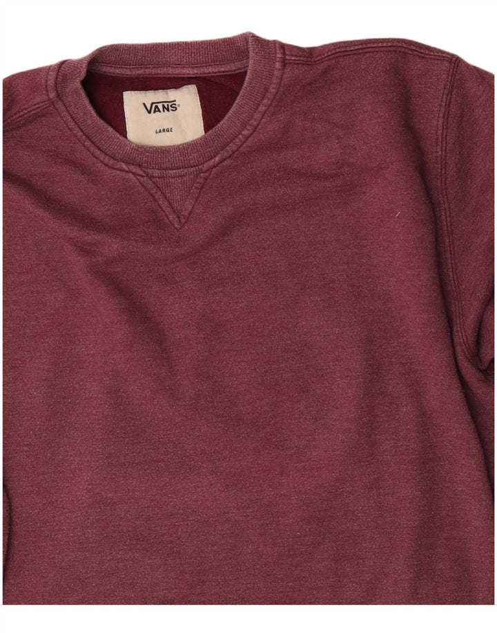 VANS Sweat-shirt pour homme en coton bordeaux Taille L