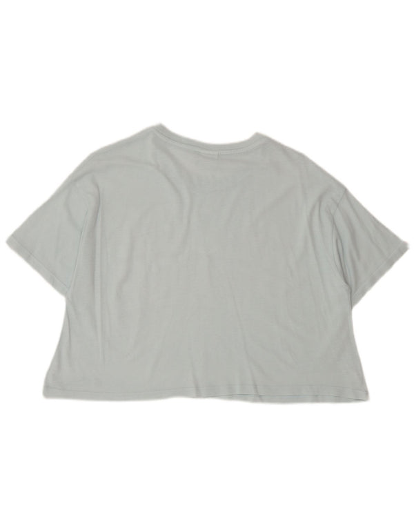 Zara Girls Crop Graphic T-Shirt Top 11-12 ans Bleu