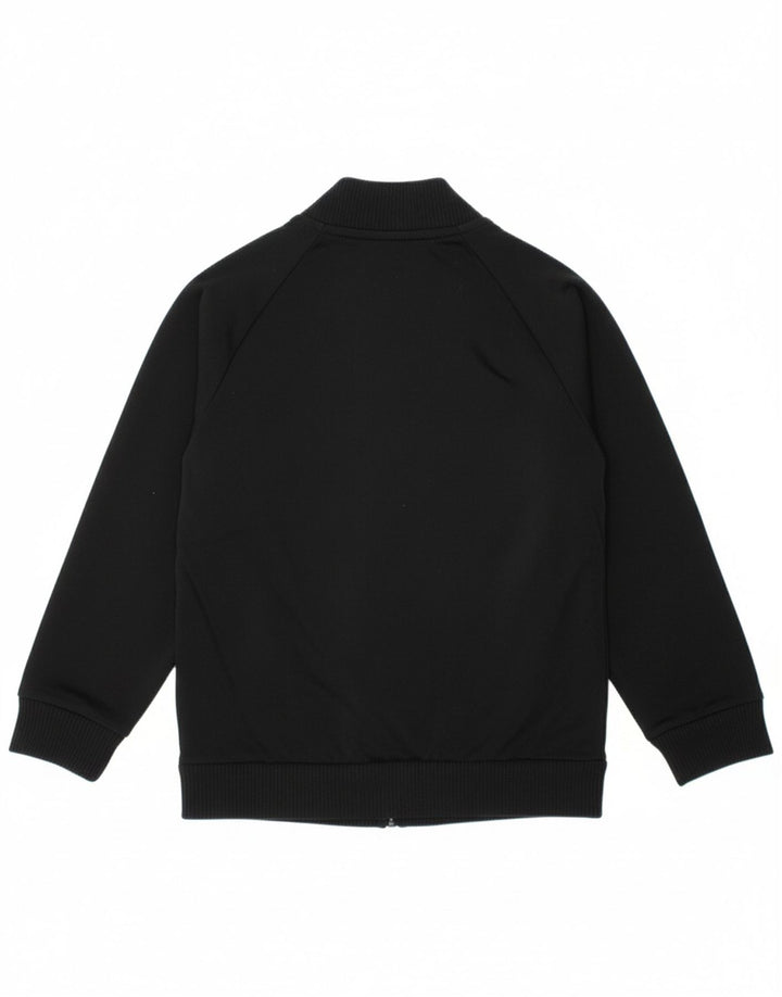 ADIDAS Boys Tracksuit Top Jacket 3-4 Years Black Polyester
