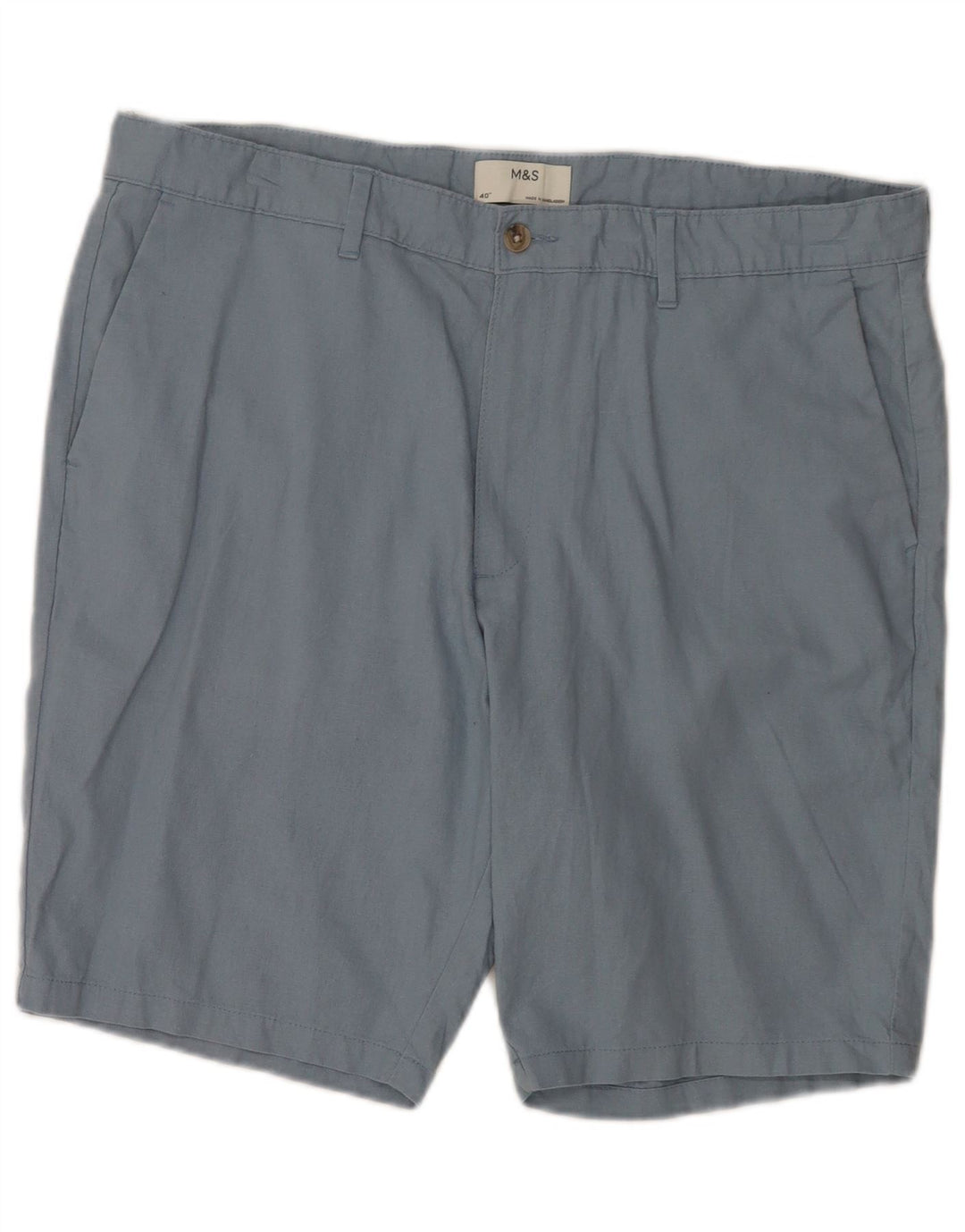 Marks & Spencer Short Chino Homme W40 XL Bleu Lin