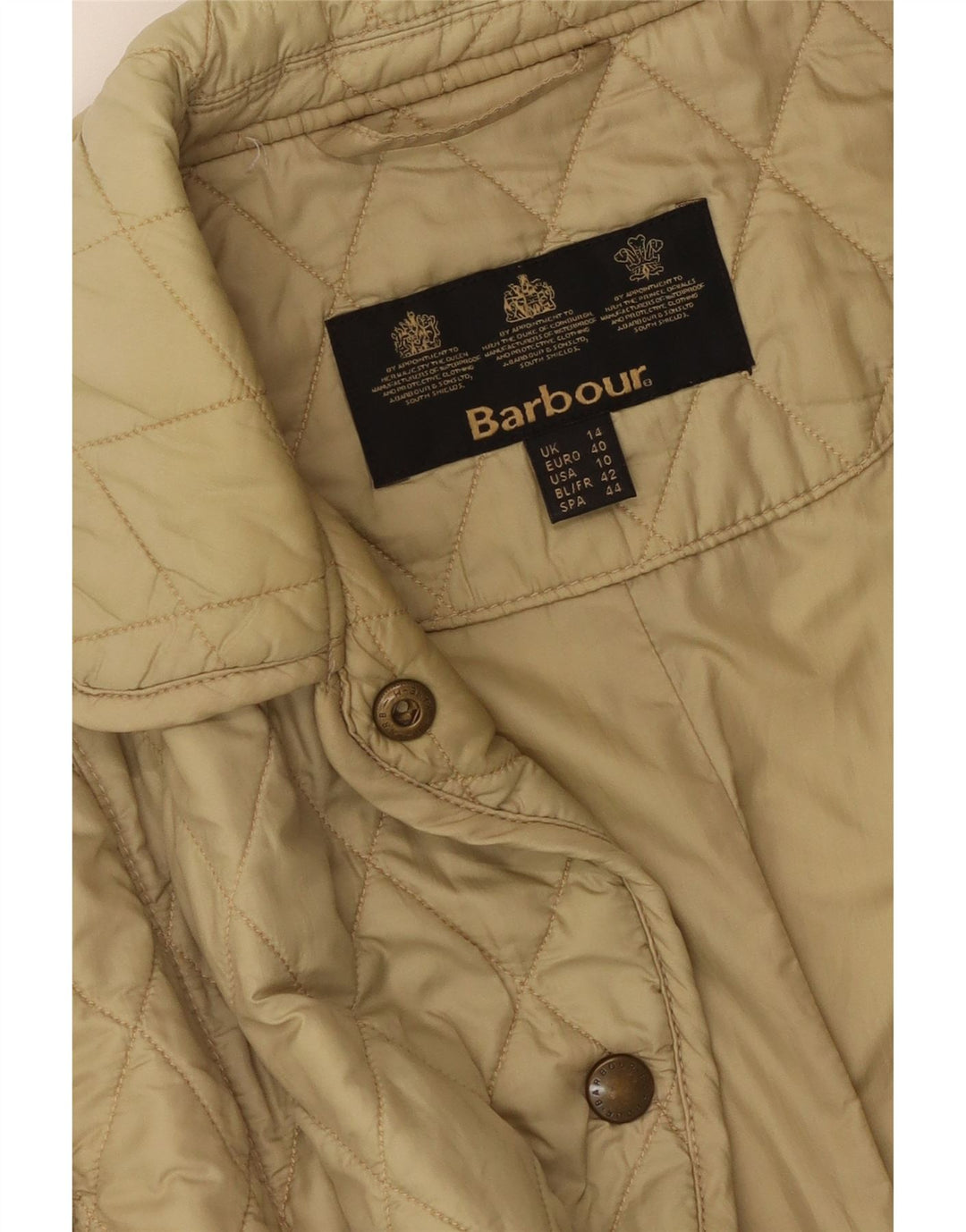 Barbour Veste matelassée pour femme UK 14 Large Vert