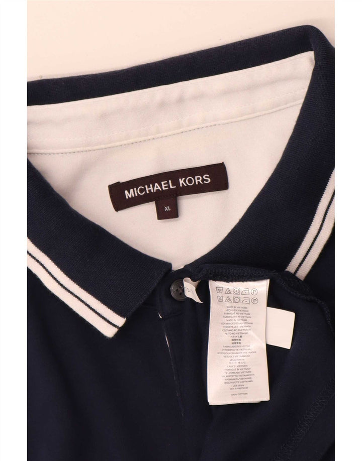 Michael Kors Polo Regular Homme XL Bleu Marine Coton