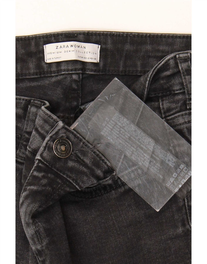 Zara Jean évasé femme EU 38 Small W28 L31 coton noir