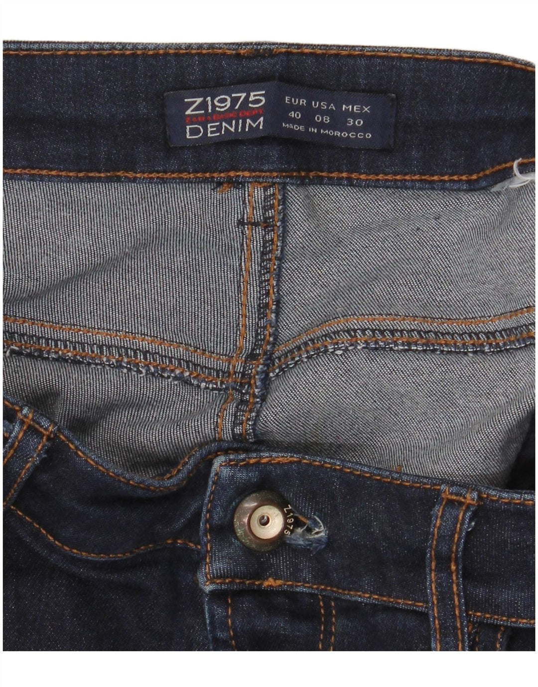Zara Jean évasé pour femme EU 40 Medium W30 L32 Bleu marine