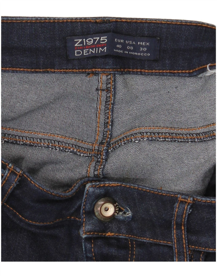 Zara Jean évasé pour femme EU 40 Medium W30 L32 Bleu marine