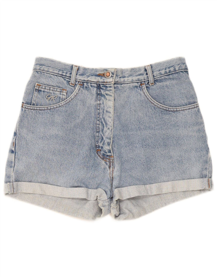 Short en denim femme vintage W30 Coton bleu moyen