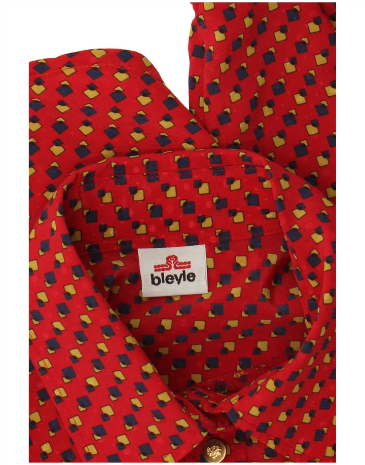 Bleyle Chemise Femme UK 20 2XL Rouge Géométrique