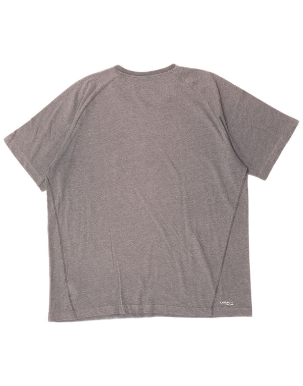 ADIDAS T-Shirt Climalite Graphic Homme XL Gris Polyester