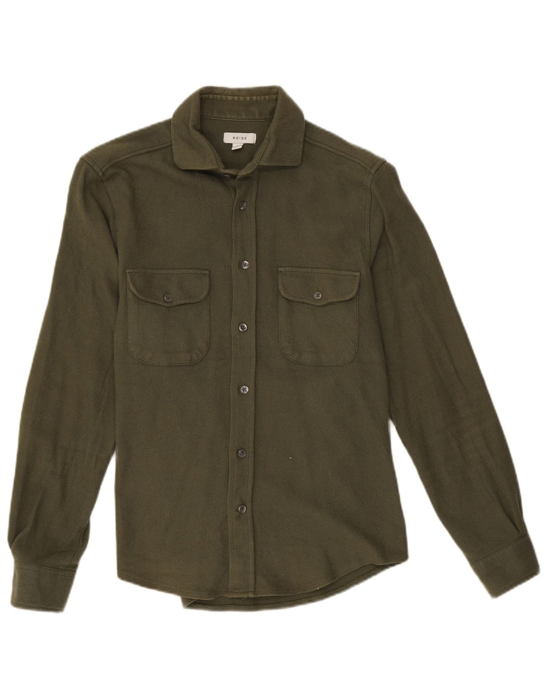 Reiss Chemise Homme Petit Kaki Coton