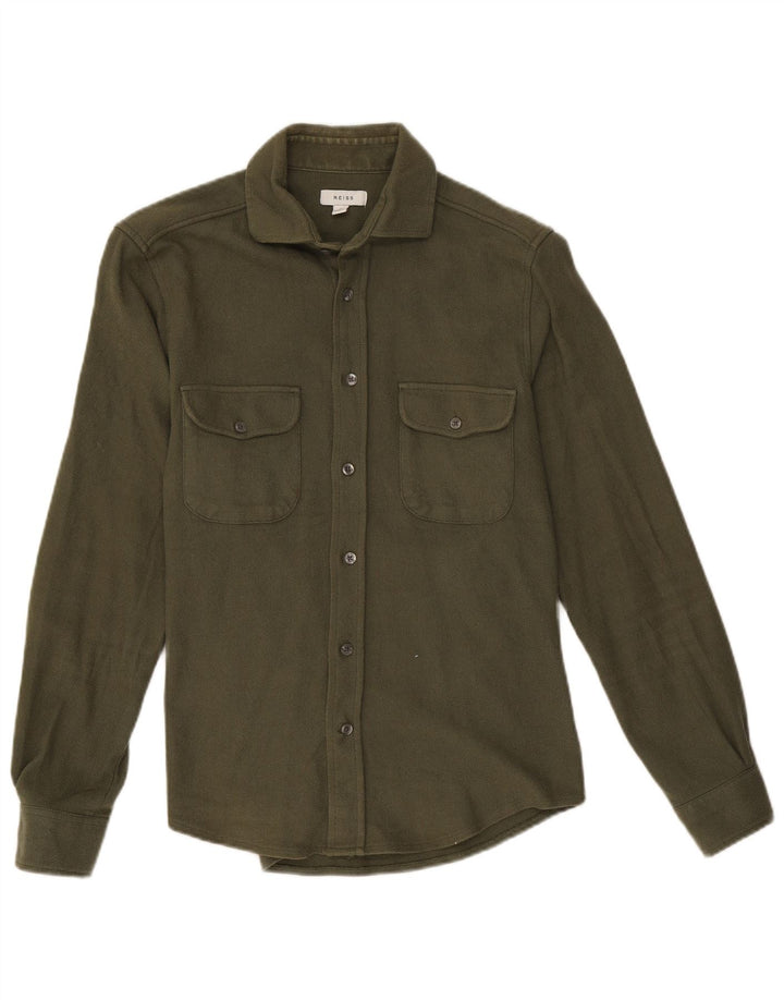 Reiss Chemise Homme Petit Kaki Coton