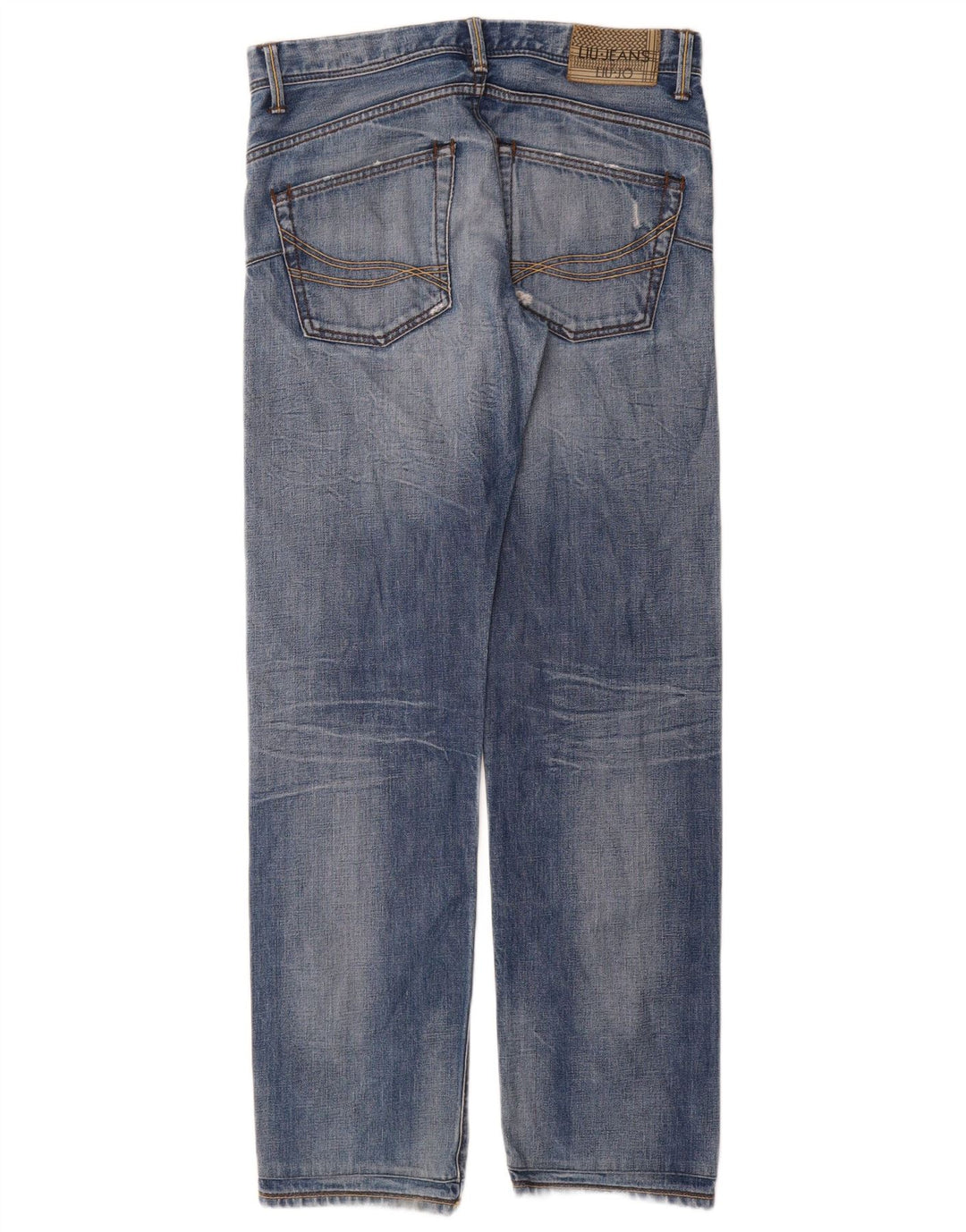 Liu Jo Jean droit vieilli W32 L34 pour homme en coton bleu
