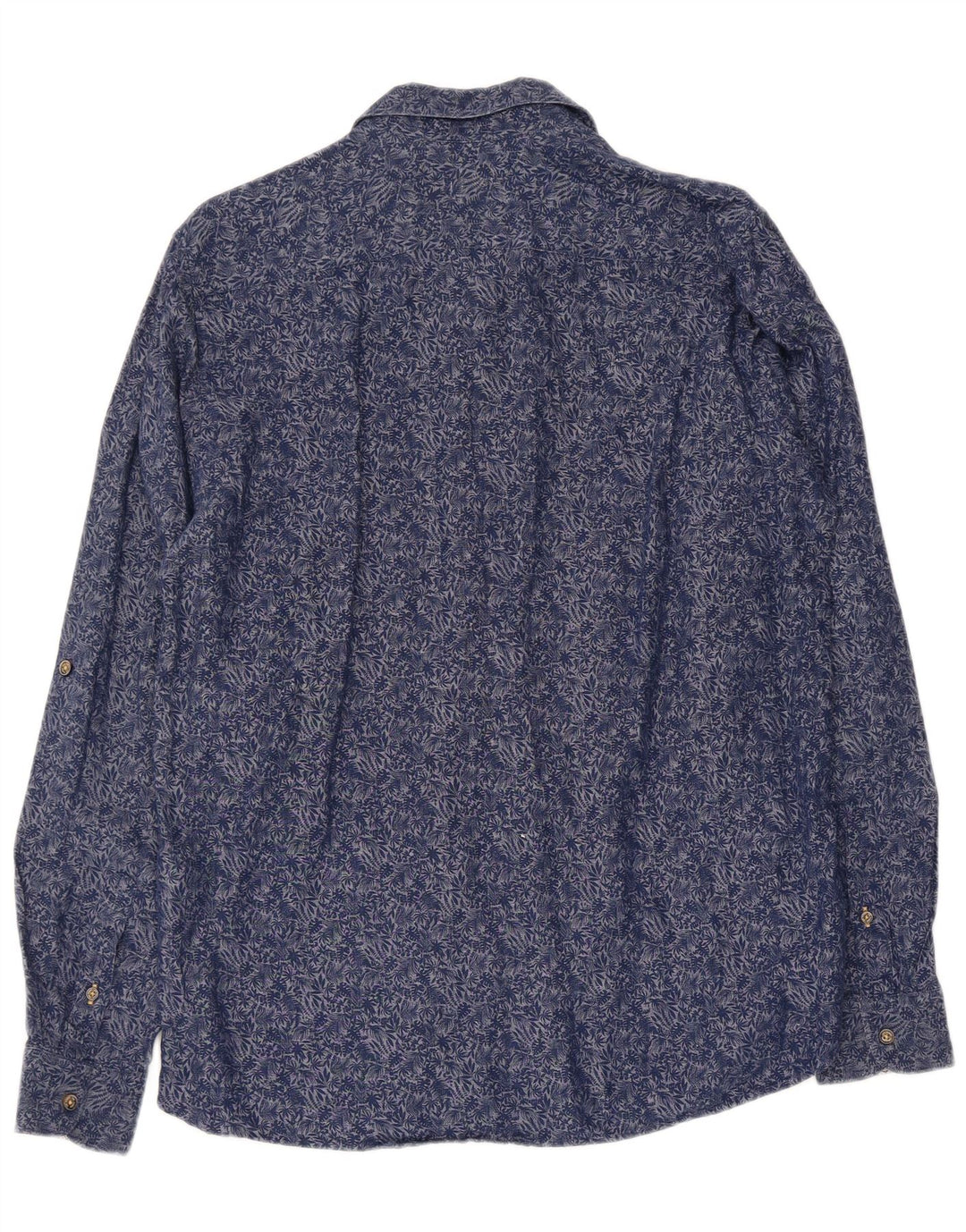 TED BAKER Chemise Homme Taille 4 Grand Coton Floral Bleu Marine