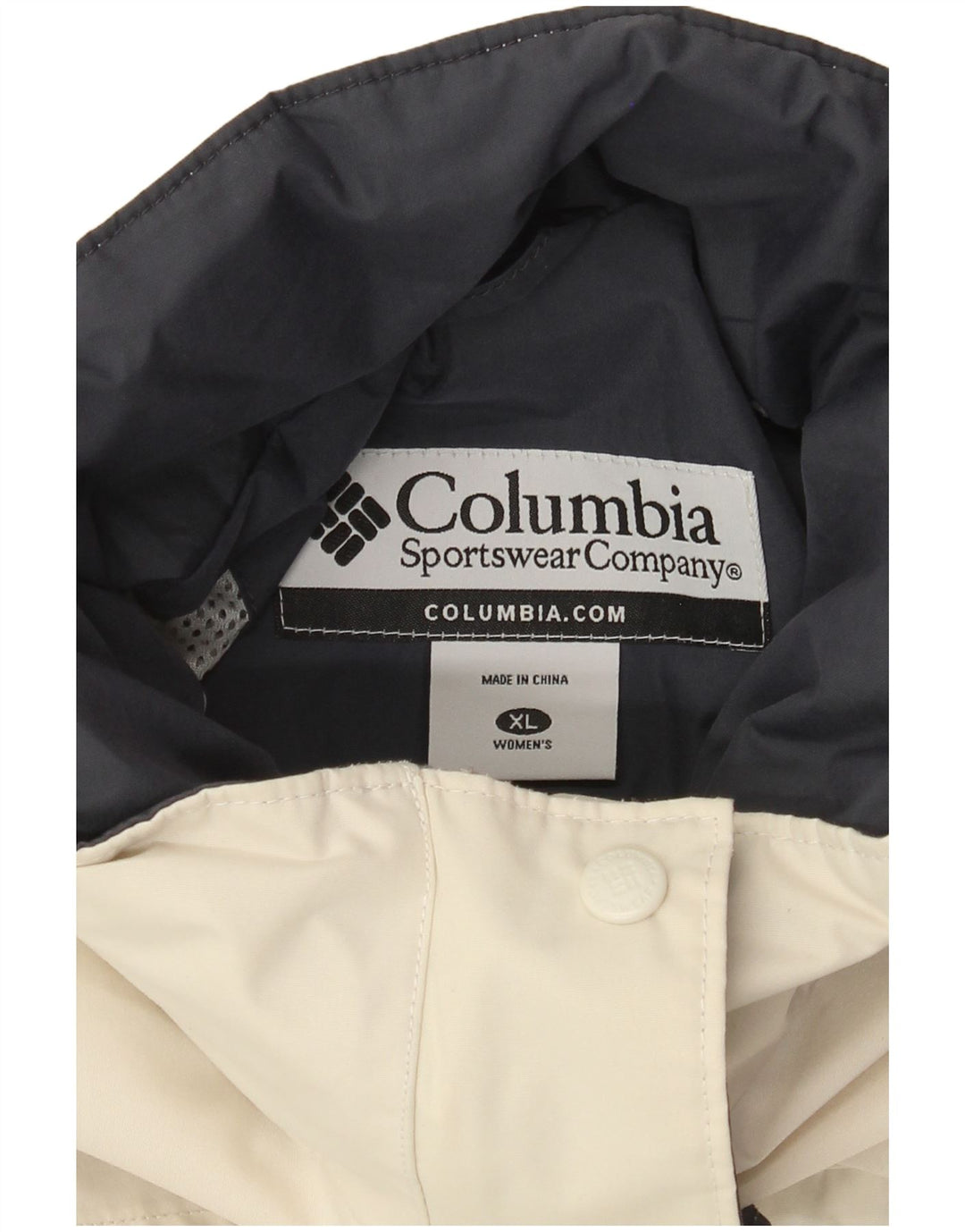 Columbia Veste de pluie surdimensionnée à capuche Omni-Tech pour femme UK 18 XL Beige