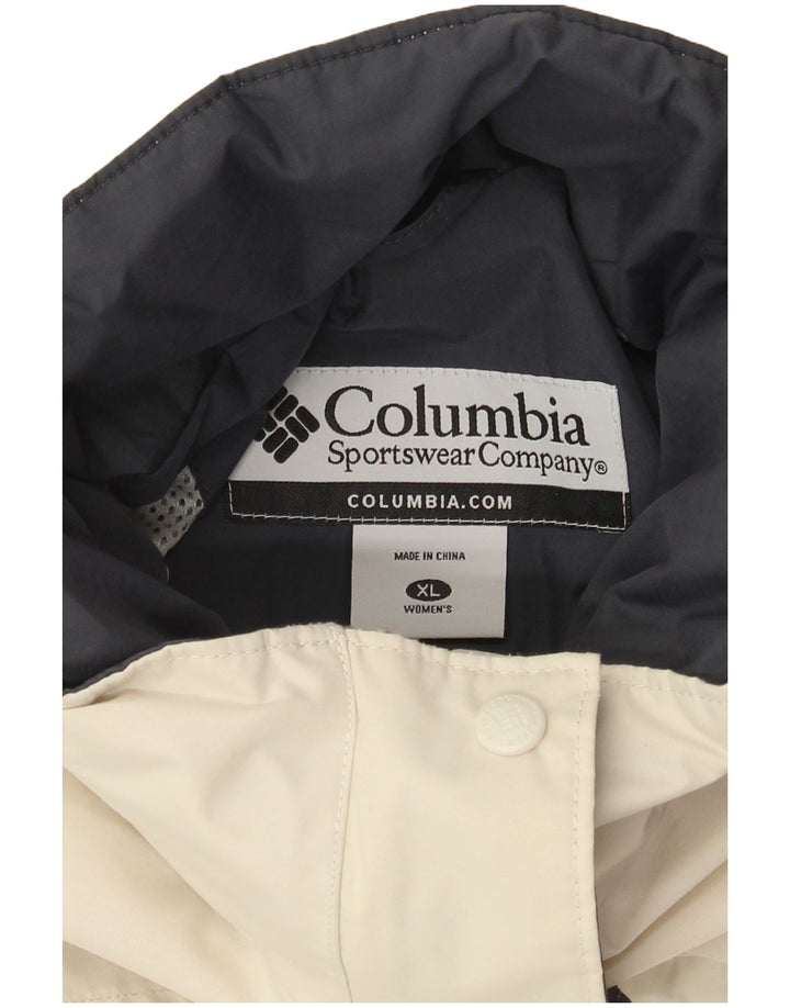 Columbia Veste de pluie surdimensionnée à capuche Omni-Tech pour femme UK 18 XL Beige