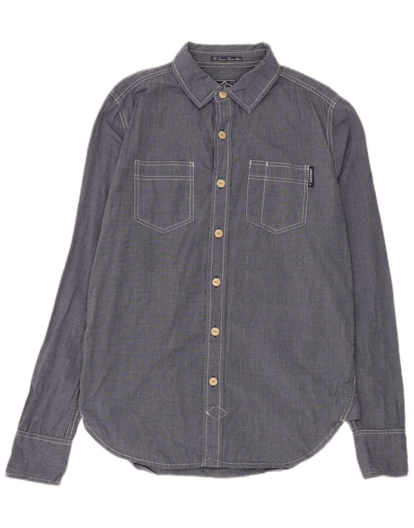 Superdry Chemise Homme Bleu Moyen Coton
